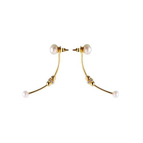 Freshwater pearl, white, half-drilled, flat backside, 3.5mm, 2pcs