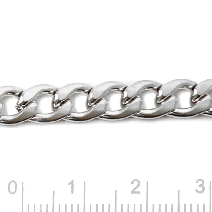 Cable chain, strong, with twisted joints, steel, 7x5,5x1,3mm, 50cm