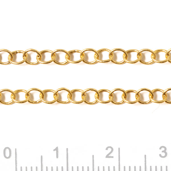 Cable chain, jumprings size 3.4mm, wire 0,6mm, gilded silver, 20cm