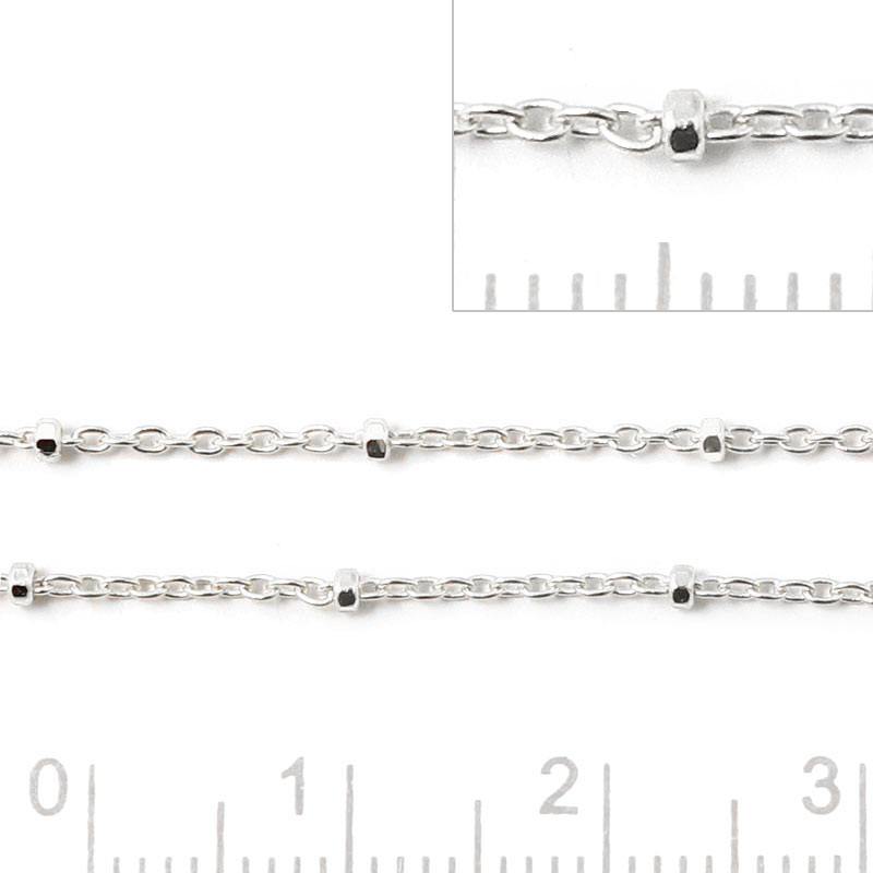 Necklace, Cable chain, AR35 Saturn, silver, wire thickness 0.35mm, 41-44cm