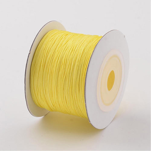 Nylon cord, light yellow, thin, 0,5 mm, 2m