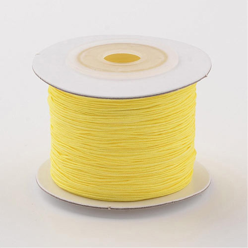Nylon cord, light yellow, thin, 0,5 mm, 2m