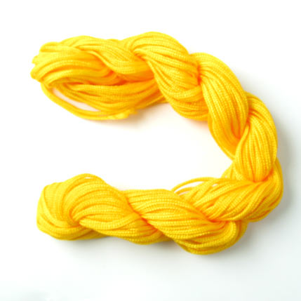 Nylon cord, yellow, 1,5-2mm, 16m.