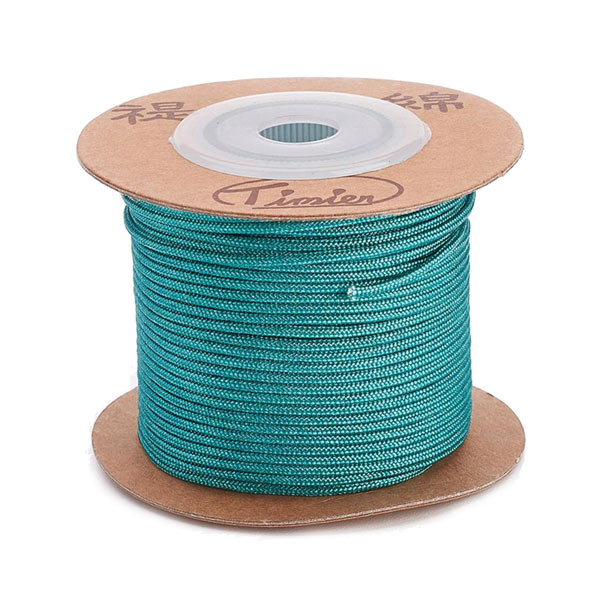 Nylon cord, light sea green, 1.5 mm, small spool, 25m