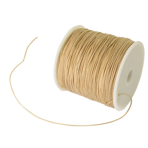 Nylon cord, light brown, 0,9 mm, spool 90 m