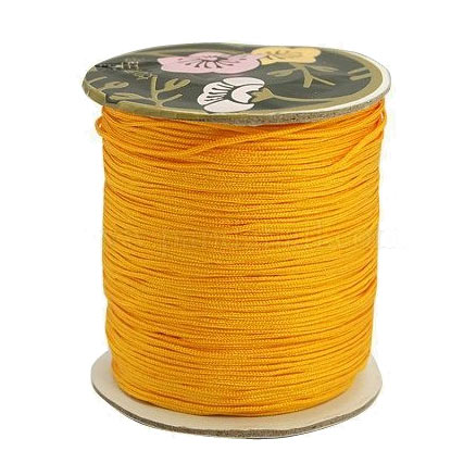 Nylon cord, full spool, golden yellow, 0,9mm, 90m