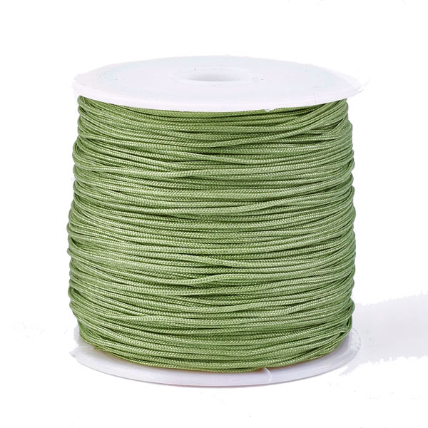 Nylon cord, full spool, light dusty green, 0,9mm, 45m.