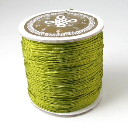 Nylon cord, spool, seaweed green, 0,9mm, 90m.