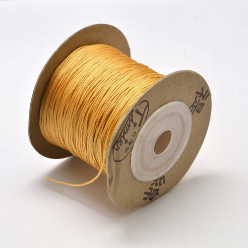 Nylon cord, golden, 0.5mm, 2m.