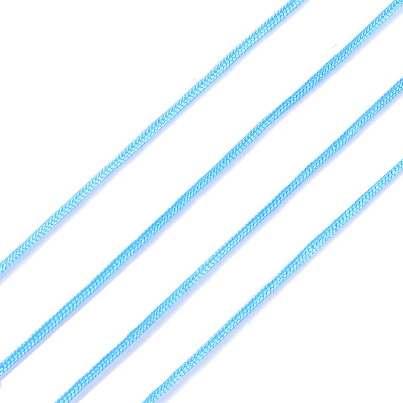 Nylon cord for jewelry making, cornflower blue, 1.5 - 2 mm, 2m