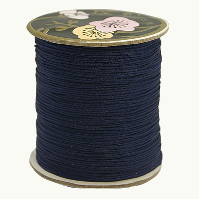 Nylon cord, navy blue, 0.5mm, 2 m.