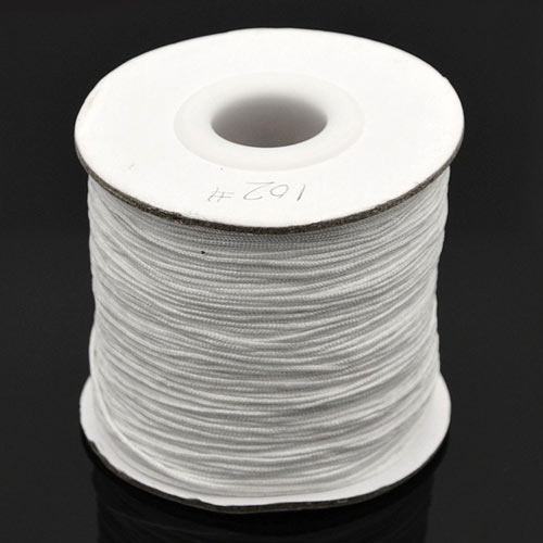 Nylon cord, white, 0.5mm, 2m.