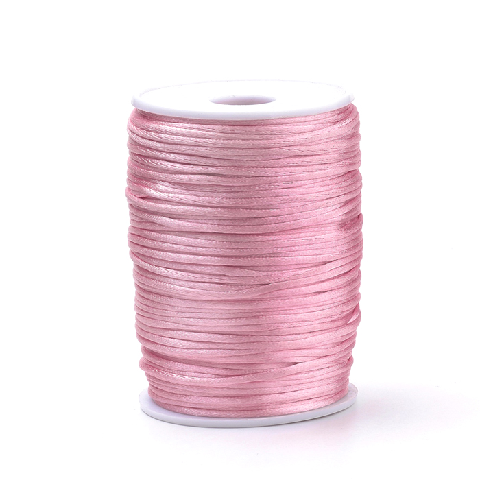 Satin cord, pink, ca. 2-2,5mm, 2m