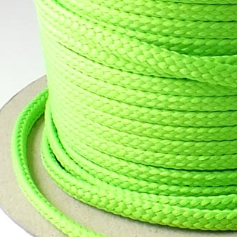 Shoelace, neon green, 6x2mm, 2m
