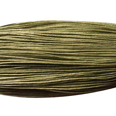 Waxed cotton cord, olive green, thickness 1.5 mm, bundle, 50 m