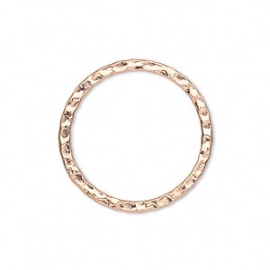 Planished ring, copper-finished steel, 25mm, 2pcs.