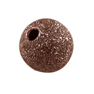 Sphere, copper-coloured stardust bead, 10mm, 2pcs.