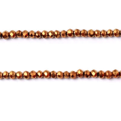celestial crystal, complete strand, warm gold, 6x4 mm, 100pcs.