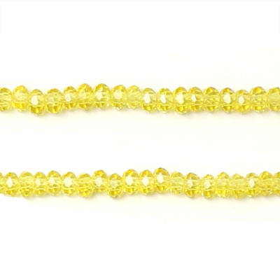 celestial crystal, complete strand, light yellow, 4x3 mm, ca. 150pcs.