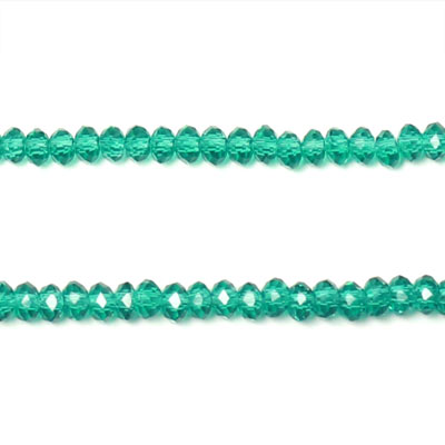 celestial crystal, complete strand, forest green, 4x3 mm, 120pcs.