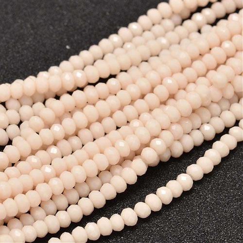 celestial crystal, complete strand, powder coloured, opaque, 3.5x2.5 mm, 145pcs.