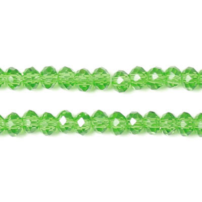 celestial crystal, complete strand, summer green, 4x3 mm, 140pcs.