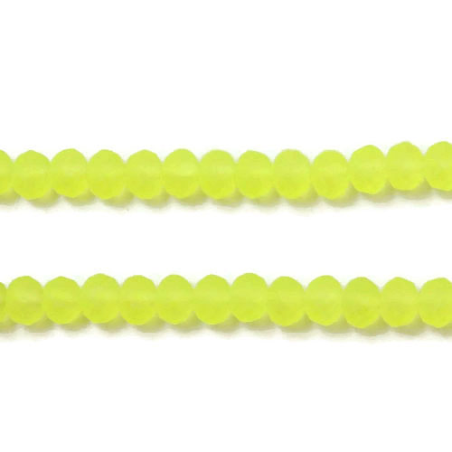 celestial crystal, complete strand, light yellow, rubberised, 4x3 mm, 150pcs.