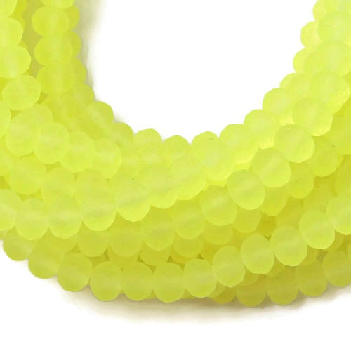 celestial crystal, complete strand, light yellow, rubberised, 4x3 mm, 150pcs.