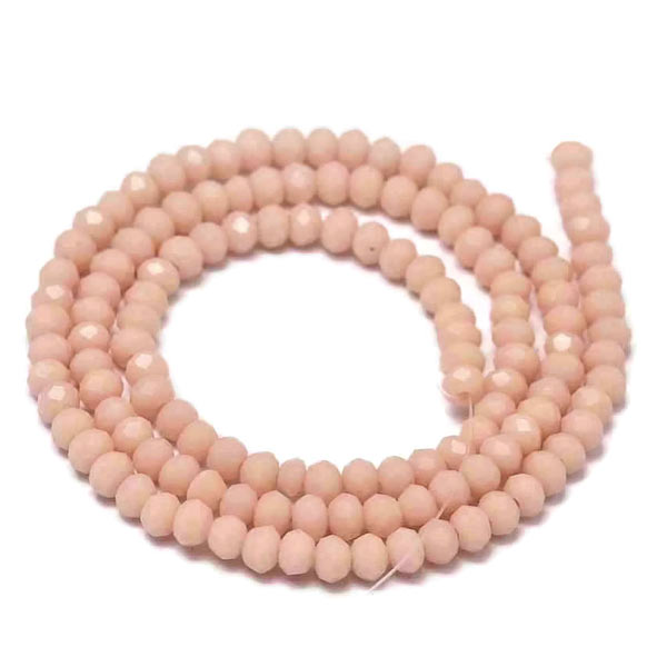 celestial crystal, complete strand, powder coloured, opaque, 4x3 mm, appx. 115pcs.