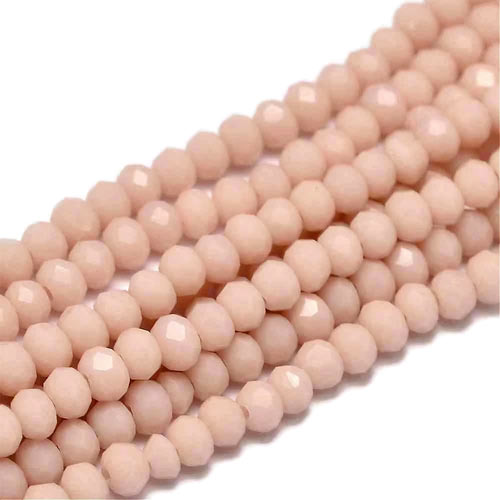 celestial crystal, complete strand, powder coloured, opaque, 4x3 mm, appx. 115pcs.