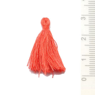 Tassel, dark salmon-coloured, 25-30 mm, 1 stk