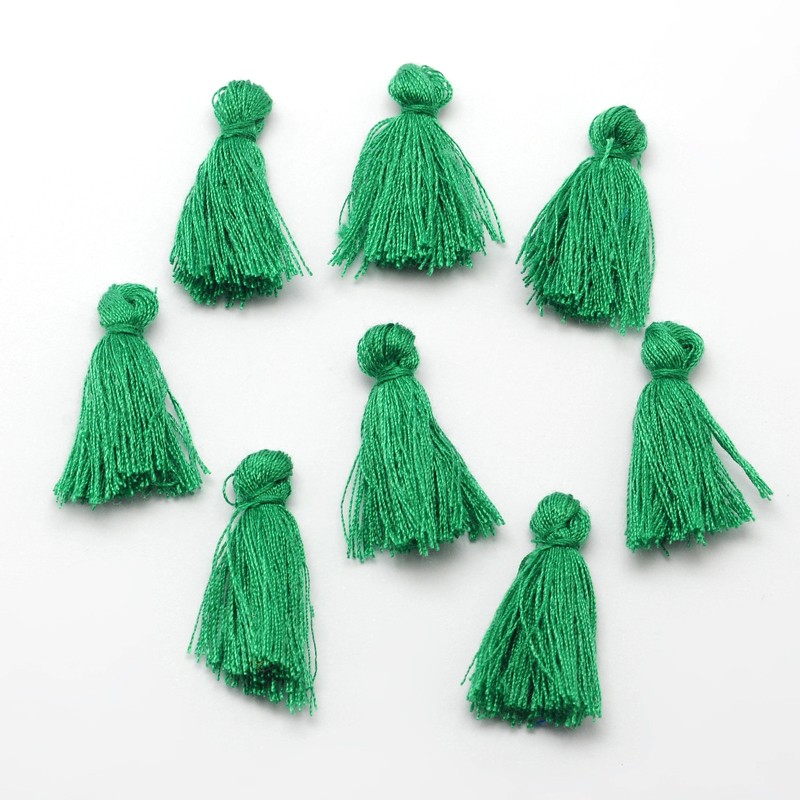 Tassel, blue/green, 25-30 mm, 1pc
