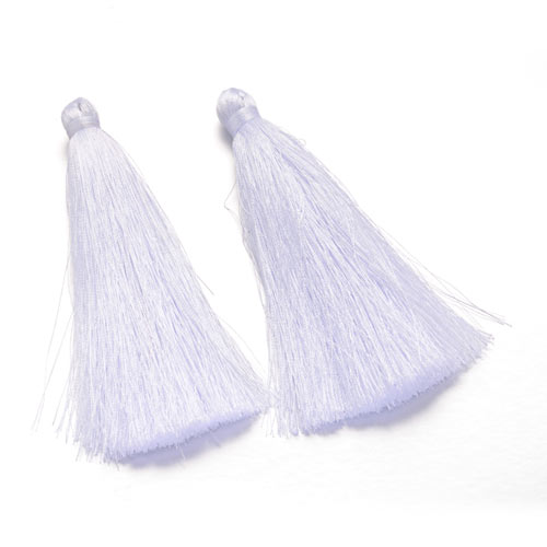 Tassel, white, 10,5 cm, without cord, 1 pc