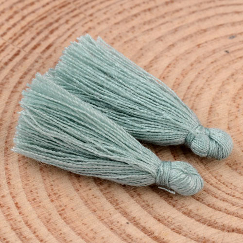 Tassel, small, blue grey, 25 mm, 1 pc.