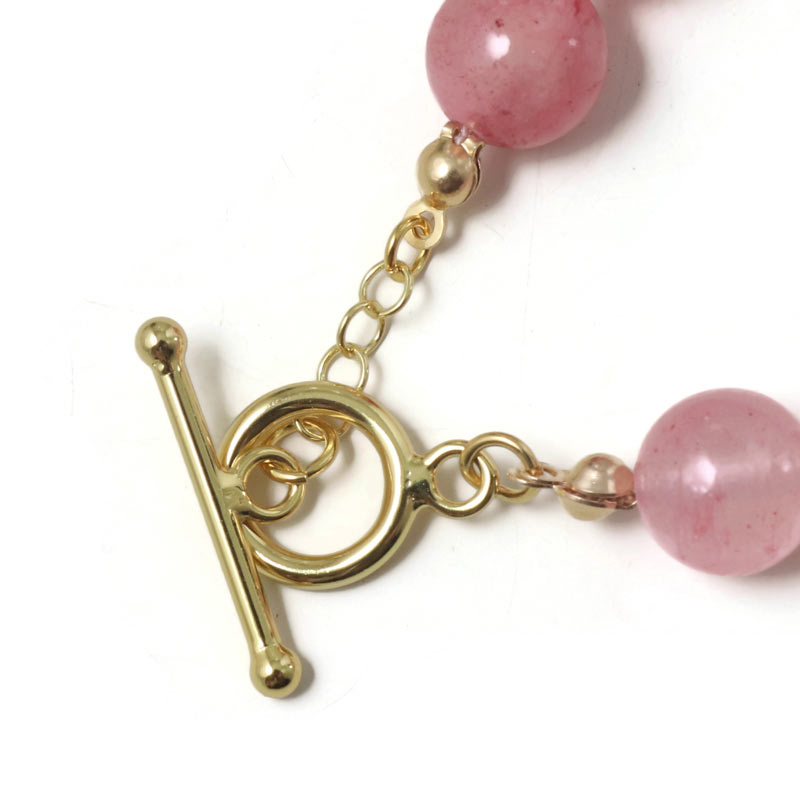 Toggle clasp, large, with bar, gold plated silver, pin length 23mm, ring 12mm, 1 set