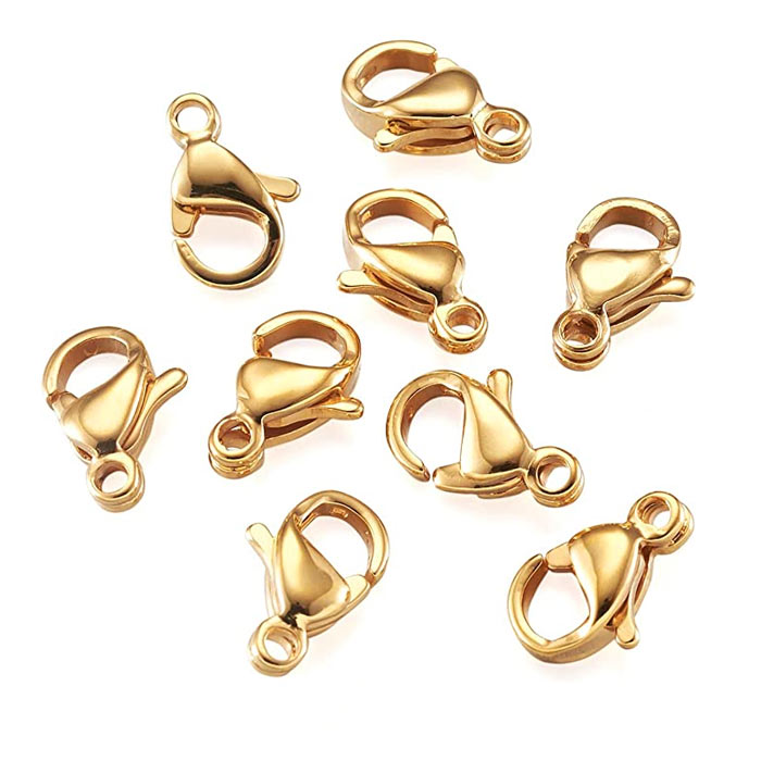 Bulk purchase, Lobster claw clasp, gilded sterling silver, 11x6mm., 10pc.