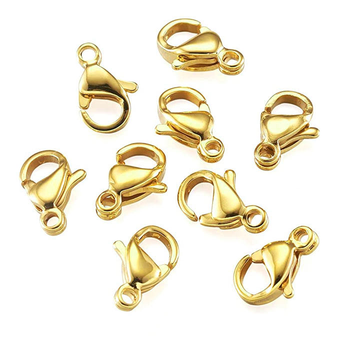 Bulk purchase, Lobster claw clasp, gilded sterling silver, 9x5mm., 10pc.