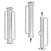 Slide lock for ribbon, silver/plated, 31x6 mm 1 stk.
