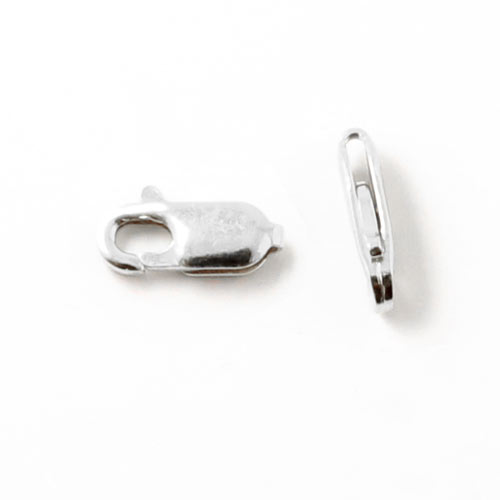 Lobster claw clasp, silver, 12x5mm., 1pc.