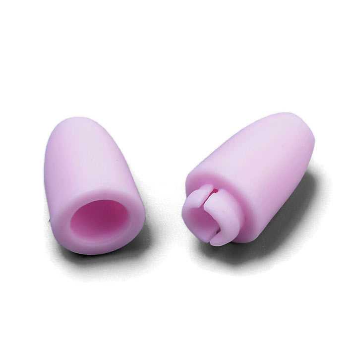 Plastic click lock, pink, length 24 mm, width 9 mm, 4 pcs.