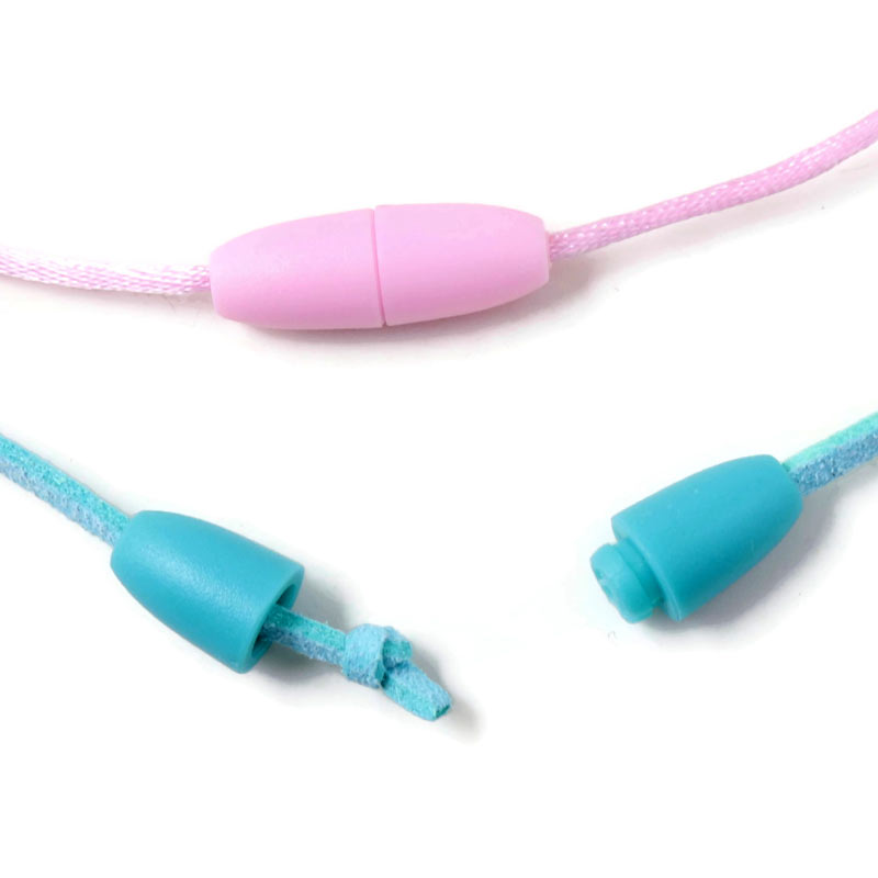 Plastic click lock, turquoise, 24x9 mm, 4 pcs.