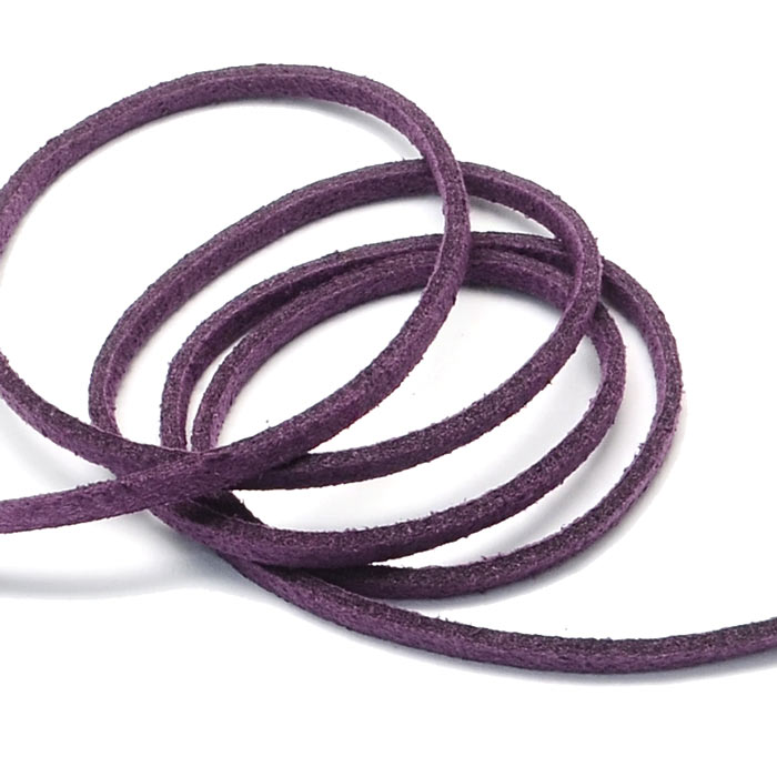 Suede (artificial), purple, 3x1.2mm, 2 meters