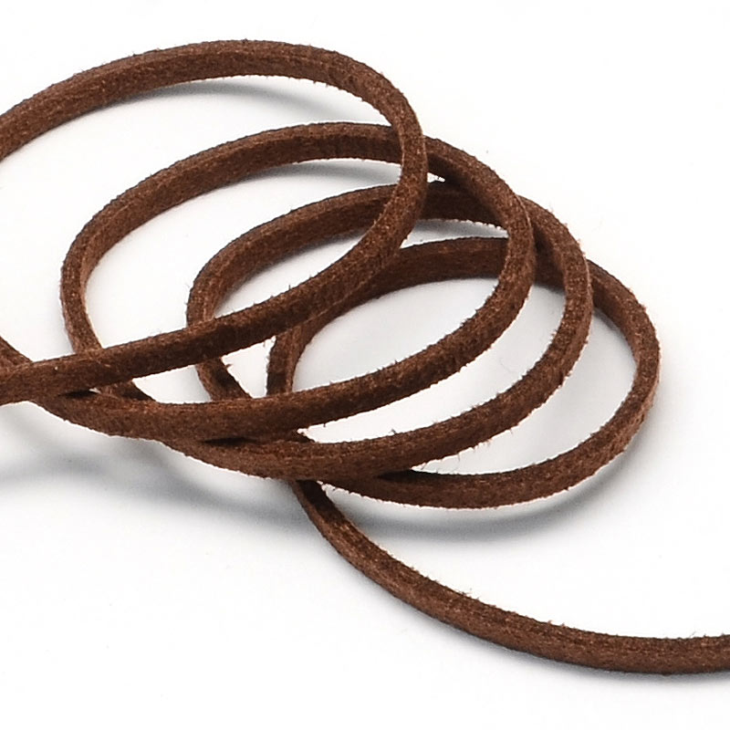 suede (artificial), brown, 3x1.2mm, 2 meters