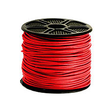 Leather cord, red, 1.5mm, 2m