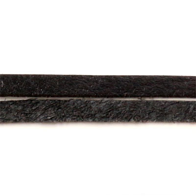 Leather cord, black, 5mm, 1 meter