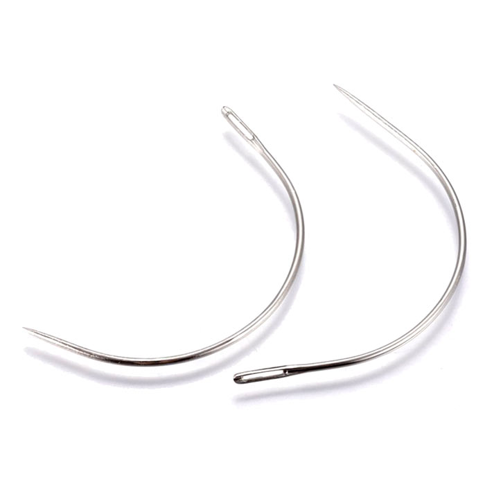 Curved special needle, suitable for sailcloth, canvas etc., length 45mm, thickness 1,2mm, 2 pcs