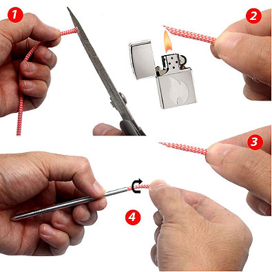 Paracord needle, steel, Length 90mm, thickness 5mm, 3.5mm hole, 1pc