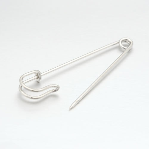 Safety pin, steel, large, 70 mm long, 2 pcs.