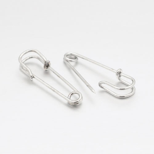 Safety pin, steel, small, 40 mm lang, 2pcs.