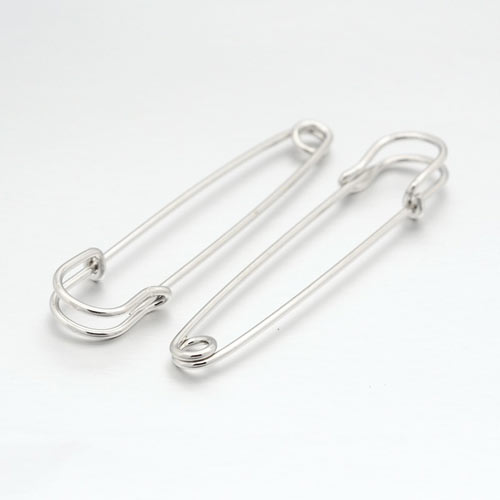 Safety pin, steel, large, 70 mm long, 2 pcs.